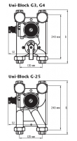 Литые насосные группы UNI-Block G3, G4 из чугуна <br>со встроенным насосом UPC или UPE и межосевым расстоянием 90 мм - фото 4